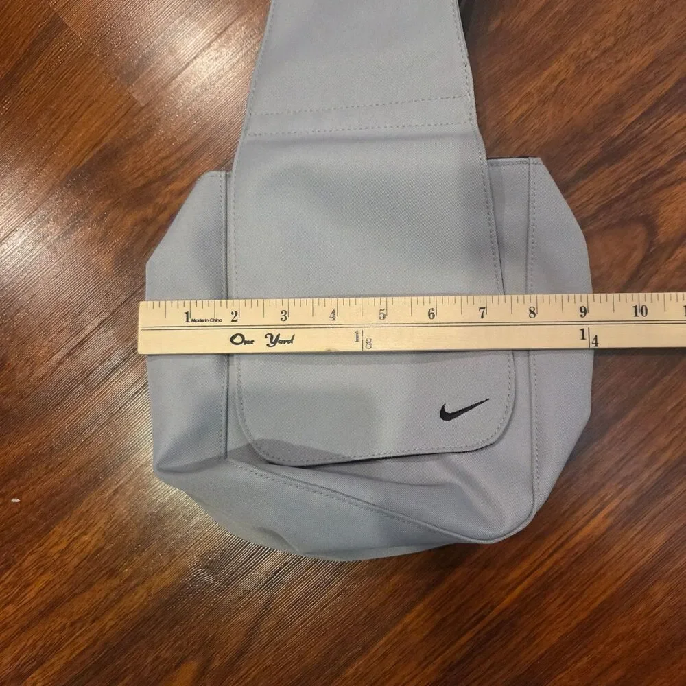 Vintage Nike Y2K Crossbody Sling Bag Single Strap In Gray Black Swoosh Logo